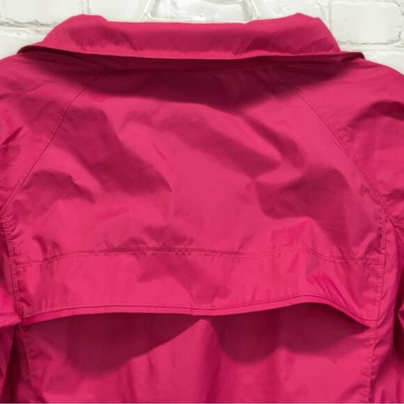 Columbia Windbreaker Women's Size M Pink Full Zip Hooded Vented Zipped Pockets - Picture 8 of 10
